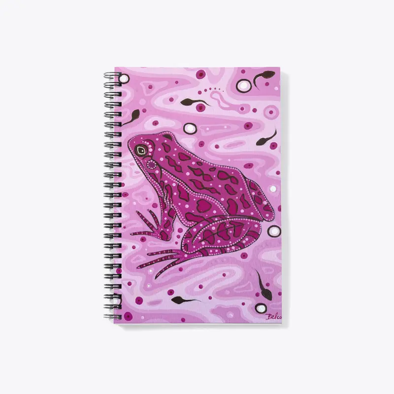 Two Pink Frogs Notebook